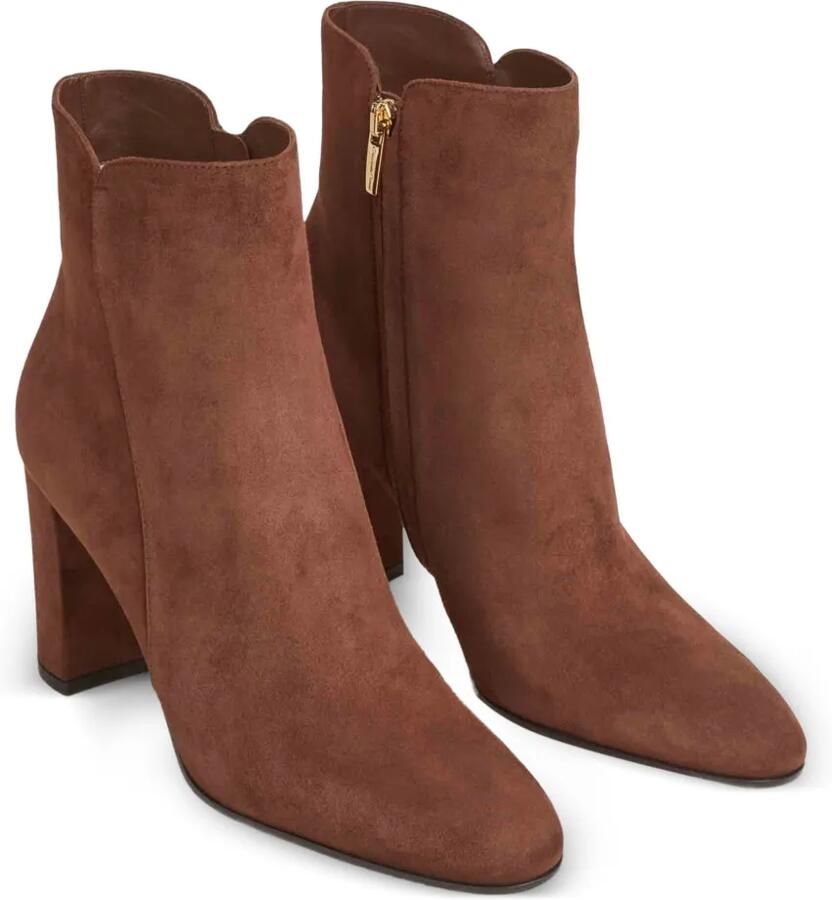 Gianvito Rossi suede block-heel ankle boots Bruin - Foto 2