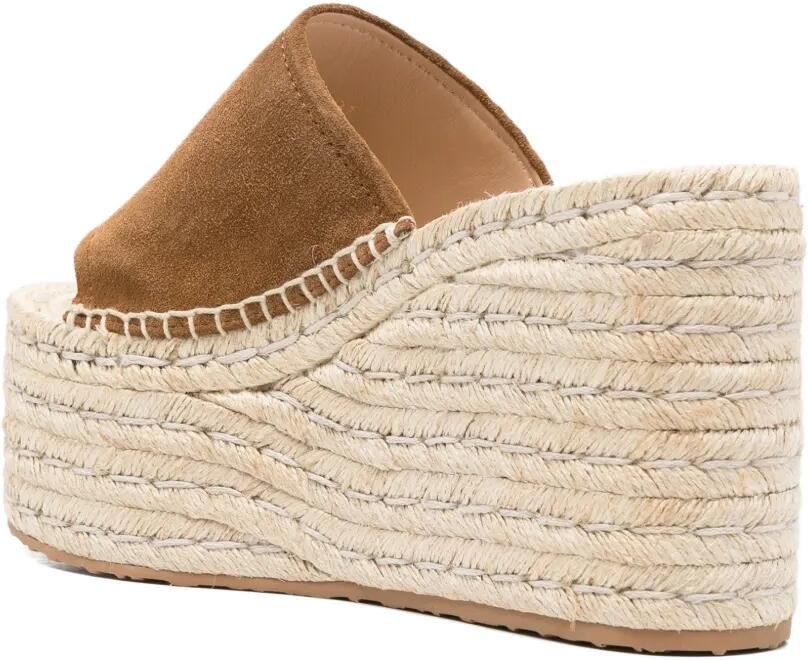 Gianvito Rossi Suède espadrilles met hak Bruin - Foto 2