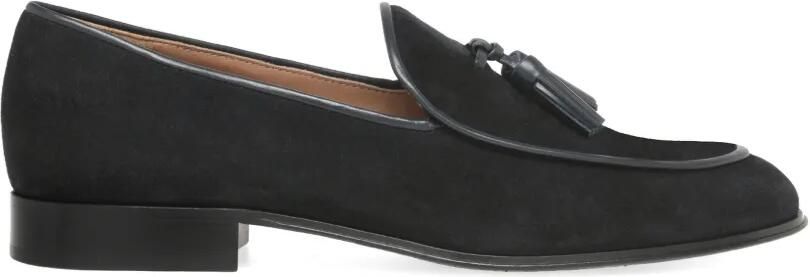 Gianvito Rossi Suède loafers met kwastjes Zwart