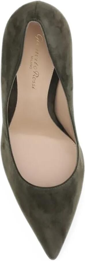 Gianvito Rossi suede pointed-toe pumps Groen - Foto 3
