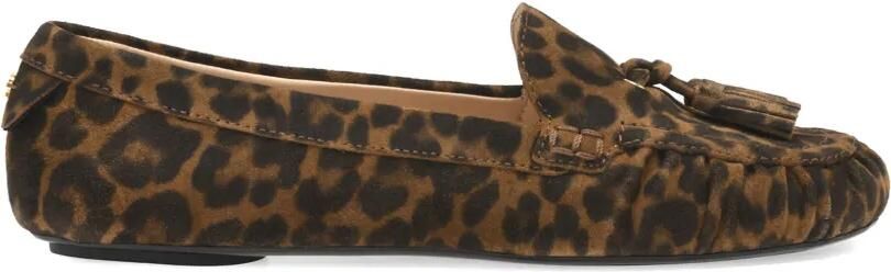 Gianvito Rossi THèA loafers met luipaardprint Bruin