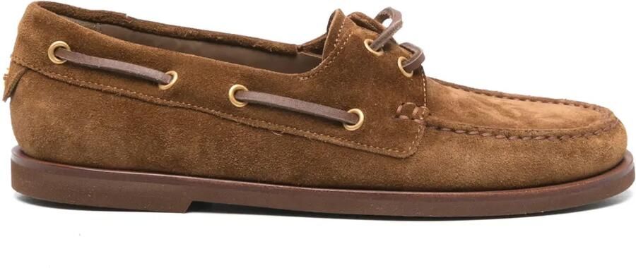 Gianvito Rossi Vandée suède loafers Bruin