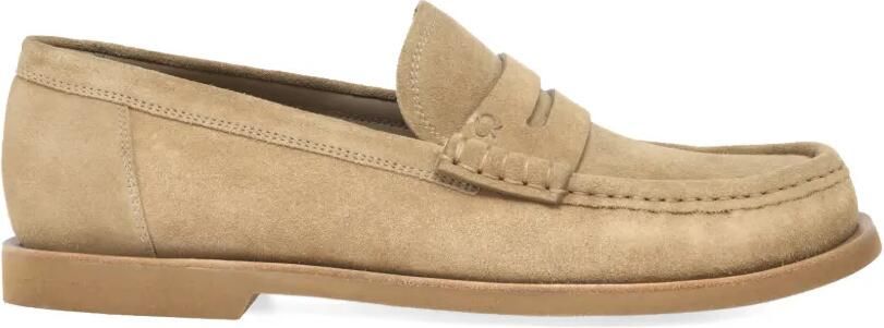 Gianvito Rossi Vernon suède loafers Beige