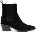 Gianvito Rossi Wylie 45 mm suède laarzen Zwart - Zwart