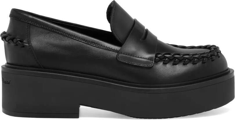 Gianvito Rossi Yuna loafers met gevlochten detail Zwart