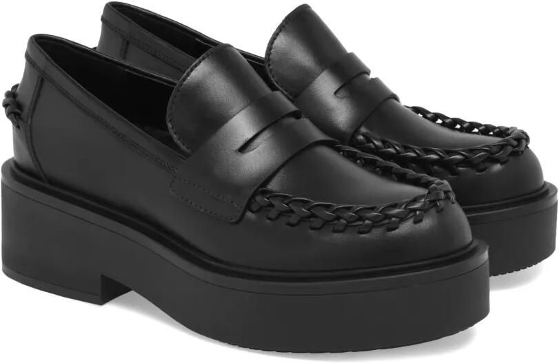 Gianvito Rossi Yuna loafers met gevlochten detail Zwart - Foto 4