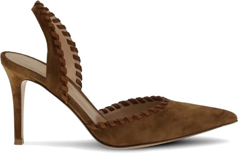 Gianvito Rossi Zaira suède pumps Bruin