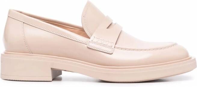Gianvito Rossi Harris leren loafers Beige