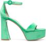 Gianvito Rossi Holly chenille sandalen Groen - Thumbnail 1