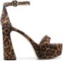 Gianvito Rossi Holly sandalen met luipaardprint Bruin - Thumbnail 1