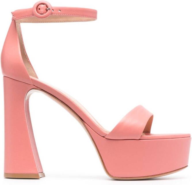 Gianvito Rossi Holly sandalen met plateauzool Roze