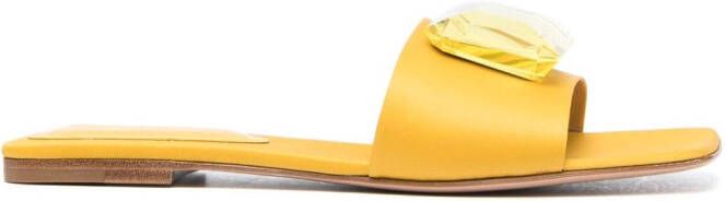 Gianvito Rossi Jaipur schoenen verfraaid met kristallen Geel