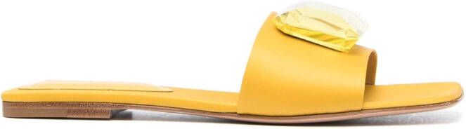 Gianvito Rossi Jaipur schoenen verfraaid met kristallen Geel