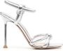 Gianvito Rossi Juno 110mm metallic sandals Grijs - Thumbnail 1
