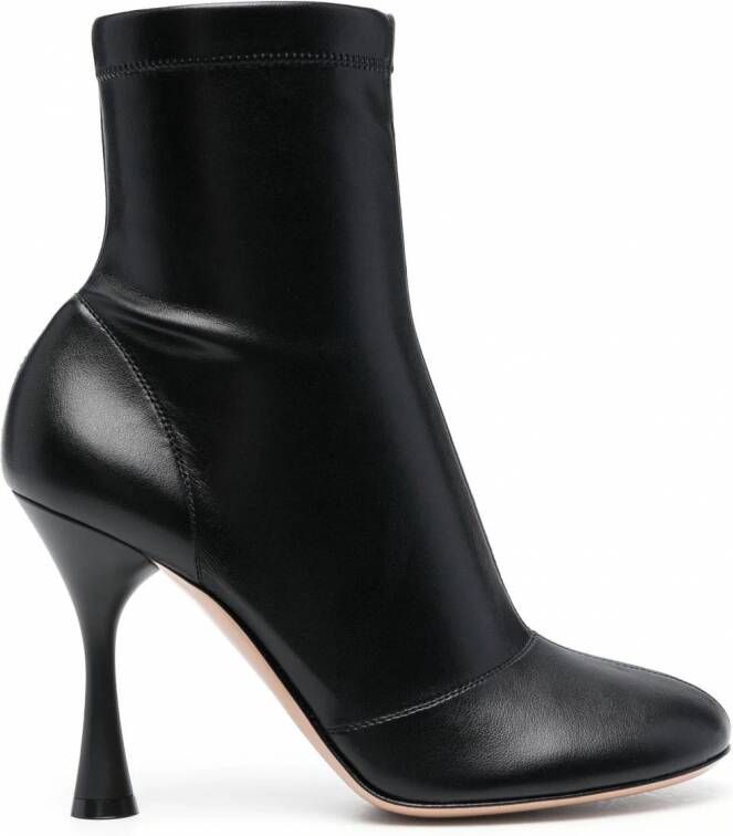 Gianvito Rossi Lacens enkellaarzen Zwart