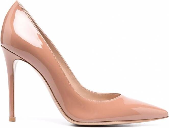 Gianvito Rossi Lakleren pumps Beige Schoenen.nl