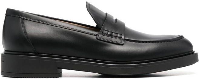Gianvito Rossi Leren loafers Zwart