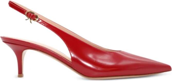 Gianvito Rossi Leren slingback pumps Rood