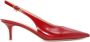 Gianvito Rossi Leren slingback pumps Rood - Thumbnail 1