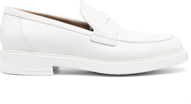 Gianvito Rossi Leren loafers Wit