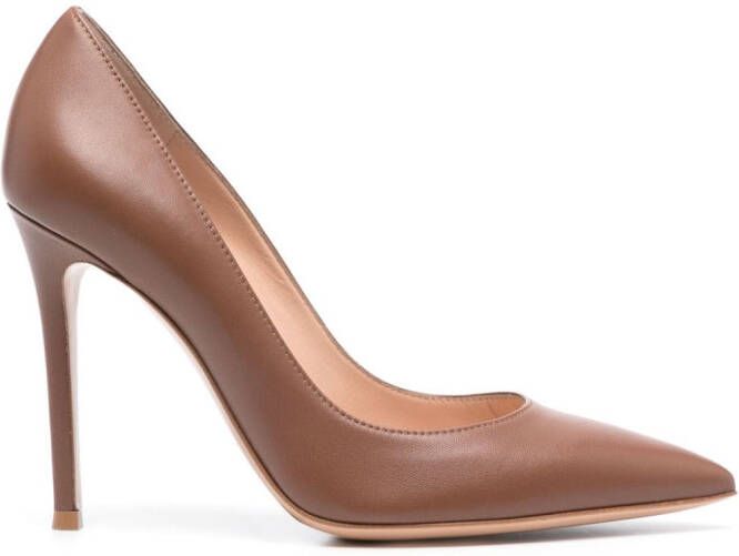 Gianvito Rossi Leren pumps Bruin