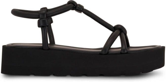 Gianvito Rossi Leren sandalen Zwart