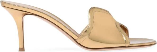 Gianvito Rossi Lucrezia metallic muiltjes Goud