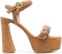 Gianvito Rossi Maddy sandalen met plateauzool Beige - Thumbnail 1