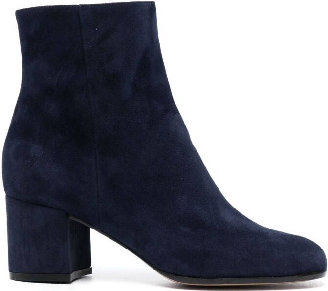 Gianvito Rossi Margaux suède enkellaarzen Blauw