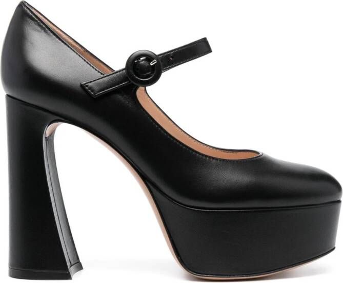 Gianvito Rossi Mary Jane pumps met plateauzool Zwart
