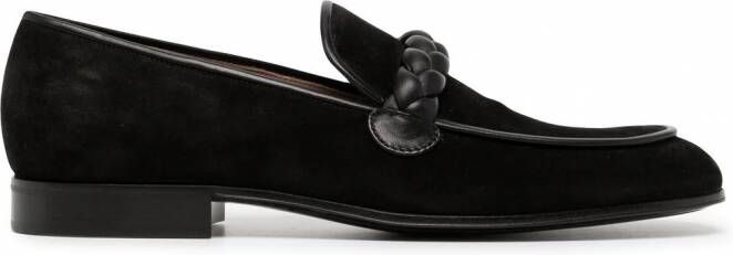 Gianvito Rossi Massimo gevlochten loafers Zwart