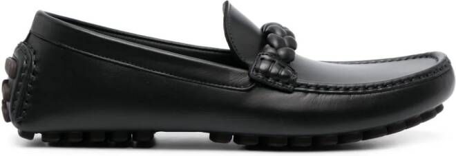 Gianvito Rossi Massimo loafers met gevlochten detail Zwart