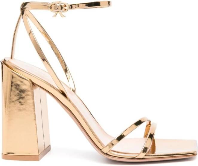 Gianvito Rossi Meko sandalen met metallic-effect Goud