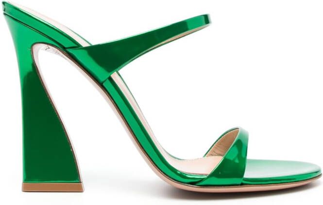 Gianvito Rossi Metallic muiltjes Groen