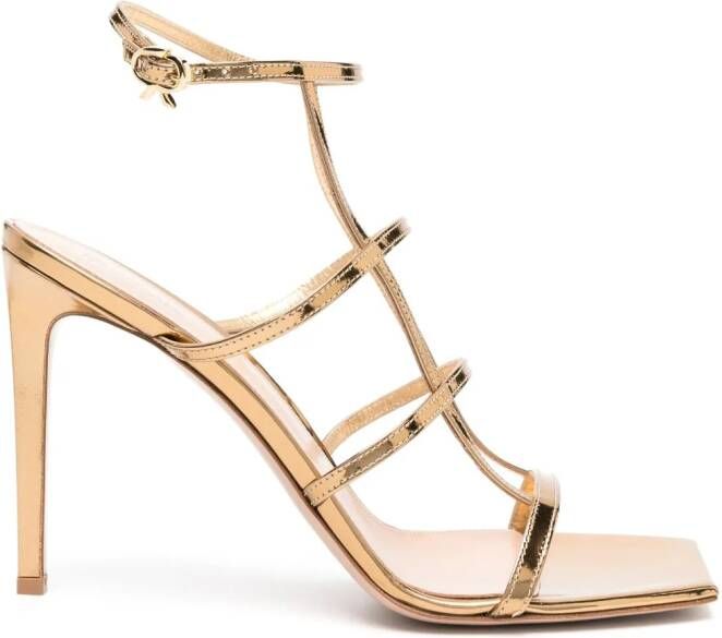 Gianvito Rossi Mondry leren sandalen Goud