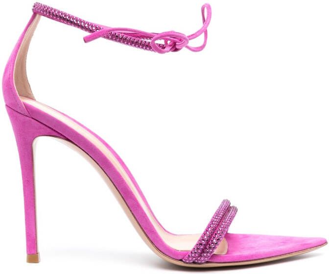 Gianvito Rossi Montecarlo sandalen verfraaid met kristal Roze