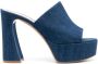 Gianvito Rossi Muiltjes met plateauzool Blauw - Thumbnail 1