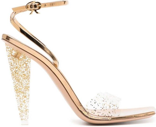 Gianvito Rossi Odyssey pumps verfraaid met glitter Goud