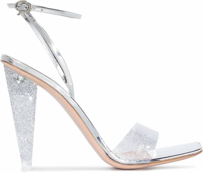 Gianvito Rossi Odyssey sandalen verfraaid met glitter Zilver