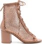 Gianvito Rossi Opengebreide sandalen Roze - Thumbnail 1