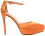 Gianvito Rossi Leren pumps Oranje - Thumbnail 1