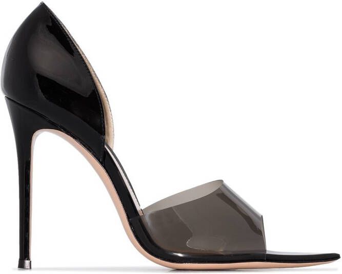 Gianvito Rossi Plexi pumps met open neus Zwart