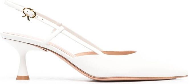 Gianvito Rossi Slingback pumps met puntige neus Wit