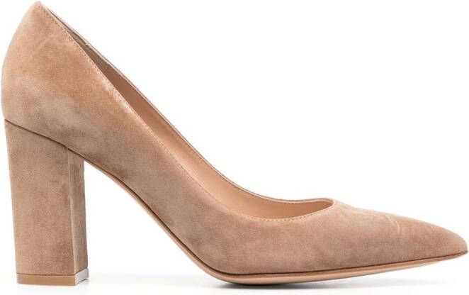 Gianvito Rossi Pumps met blokhak Bruin