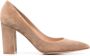 Gianvito Rossi Pumps met blokhak Bruin - Thumbnail 1