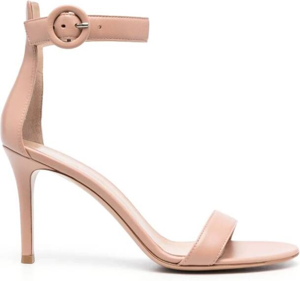 Gianvito Rossi Portofino leren sandalen Roze