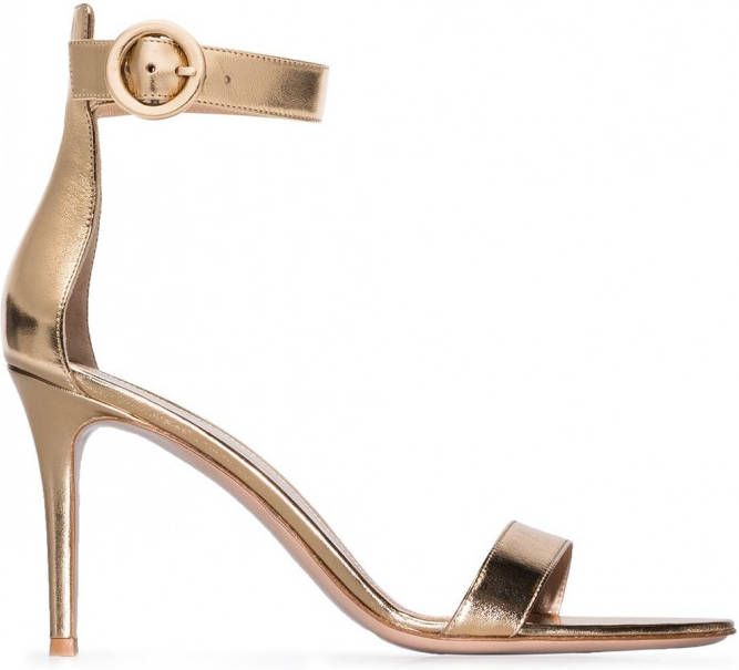 Gianvito Rossi Portofino leren sandalen Goud