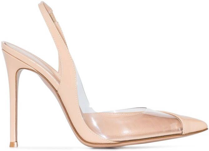 Gianvito Rossi Pumps met puntige neus Beige