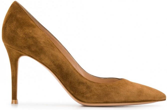 Gianvito Rossi Pumps met puntige neus Bruin