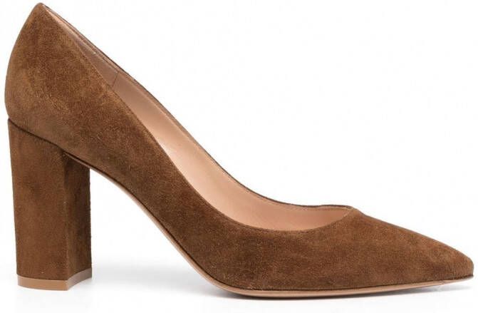 Gianvito Rossi Pumps met puntige neus Bruin